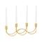 CosmoLiving by Cosmopolitan Gold Metal Contemporary Candelabra, 5" x 15" x 3"